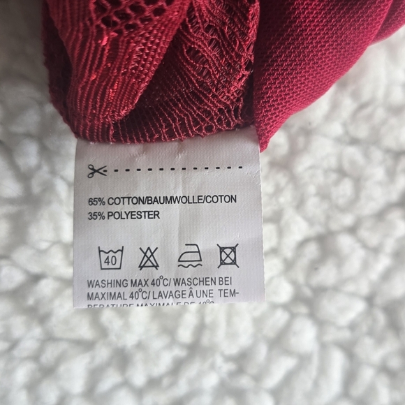 Deep Red Lace Bodysuit Lingerie - Picture 8 of 11